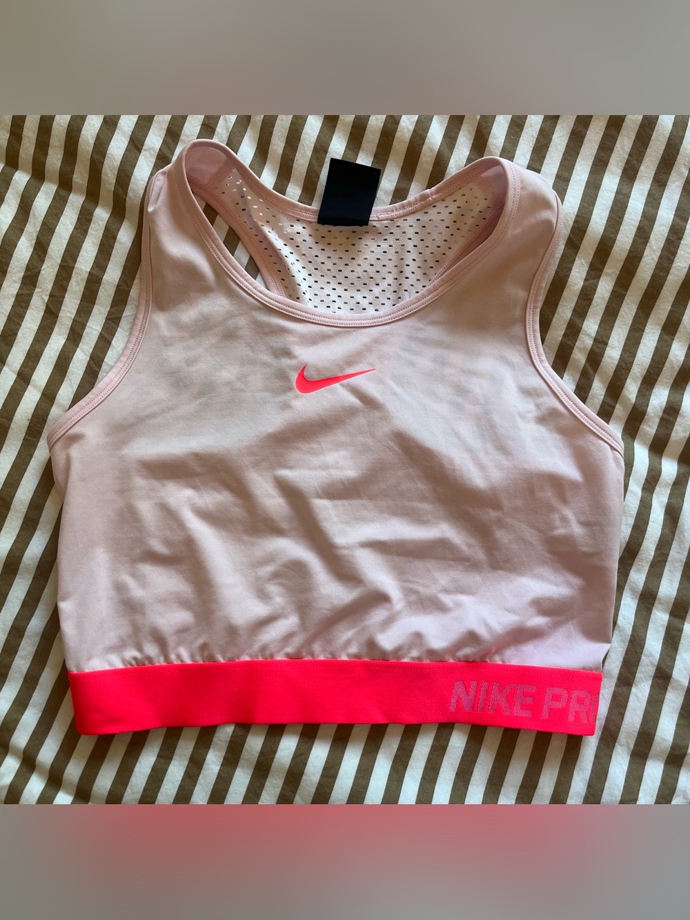 Nike Light Pink & Neon Pink Racerback Sports Bra